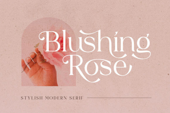 Blushing Rose script font preview for elegant slide titles
