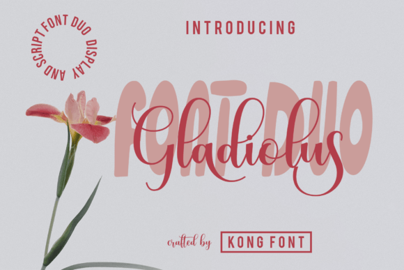 Gladiolus font preview for stylish business fonts and boutique branding