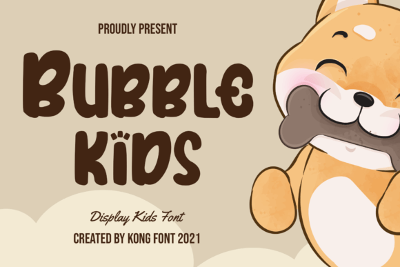 Bubble Kids playful display font preview for kid-friendly business designs