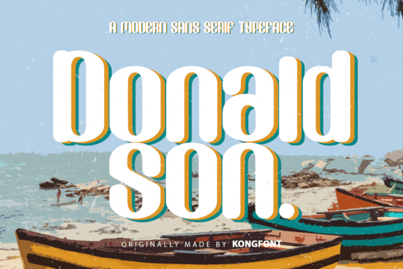 Donaldson font preview, clean professional type choice for business fonts and brand identity