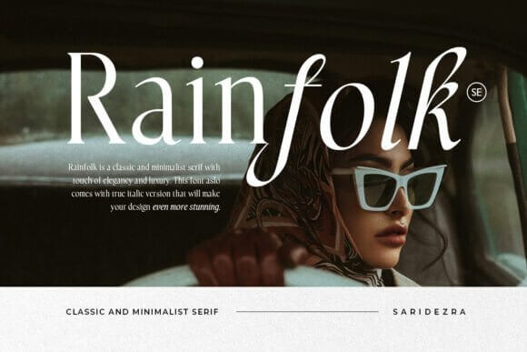 Rainfolk handwritten font preview for casual presentation slides