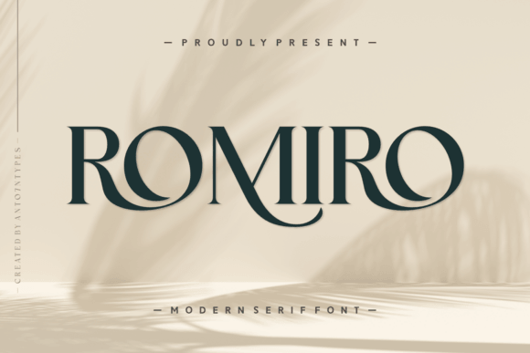 Romiro bold headline font for presentation fonts and strong slide titles