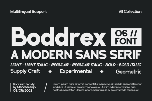 Boddrex chunky display font for presentation fonts and high-impact slide typography