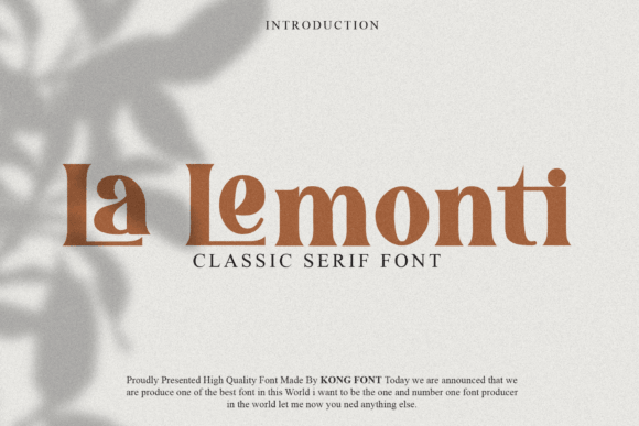 La Lemonti font preview, elegant script style for business fonts and logo typography