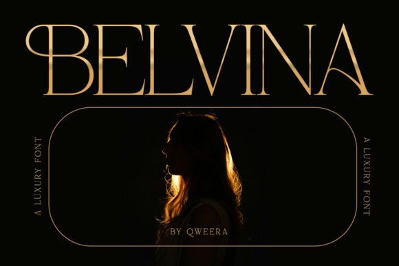 Belvina elegant serif font preview for aesthetic presentation fonts