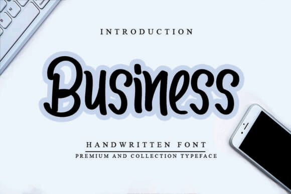Business 305 modern sans serif font preview for corporate design