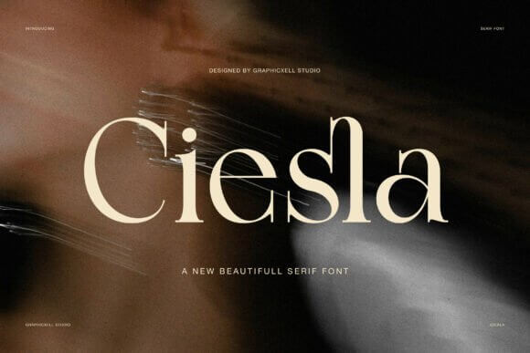 Ciesla serif font preview for minimalist presentation typography