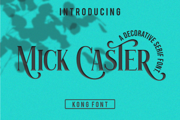 Mick Caster vintage serif font preview for classic business stationery
