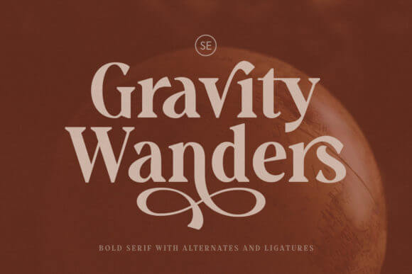 Gravity Wanders handwritten font preview for presentation fonts and story-driven slide headings