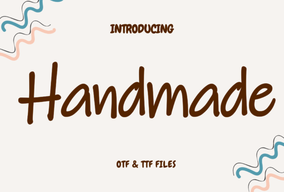 Handmade font preview for cute handmade-style presentation fonts