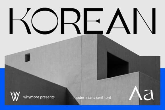 Korean 3 display font preview for modern global branding