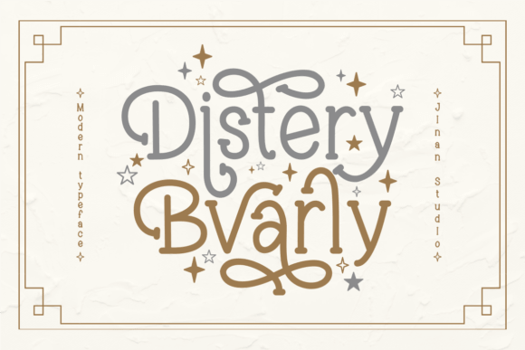 Distery Bvarly stylish script font preview for boutique brand logos