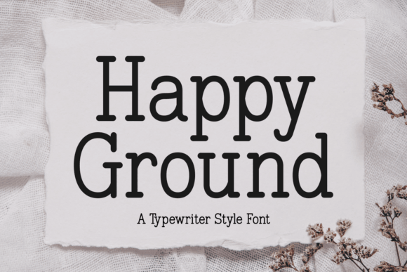 Happy Ground playful display font preview for cute presentation fonts