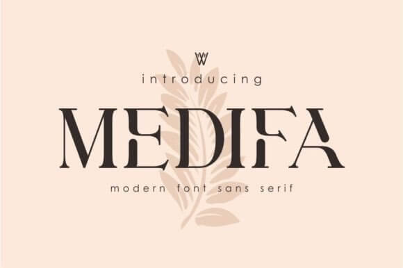 Medifa medical business font preview for healthcare branding