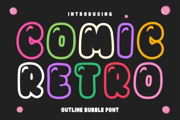Comic Retro 2 font preview with comic-inspired retro display lettering