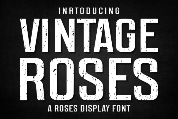 Vintage Roses 25 font preview with decorative floral-inspired vintage lettering