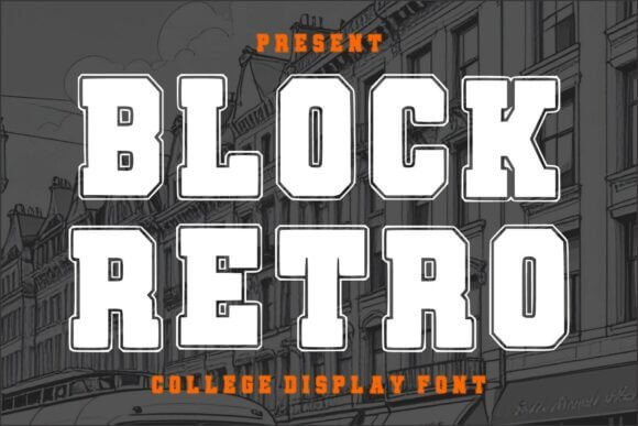 Block Retro heavy display font preview for retro fonts bold headlines
