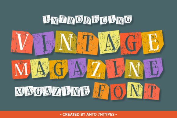 Vintage Magazine 3 font preview with chic serif typography for magazine-style design