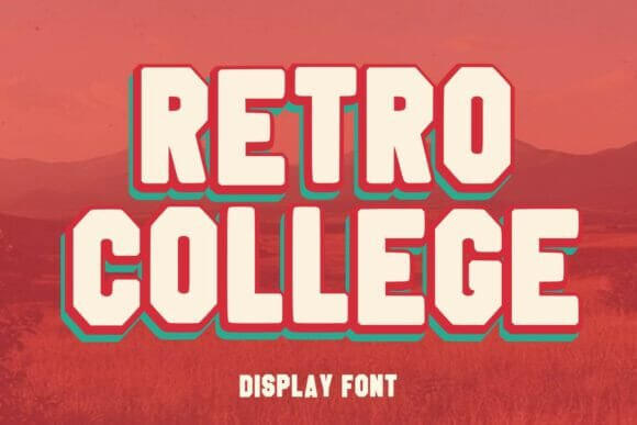 Retro Collage cutout font for vintage fonts ideas and scrapbook typography