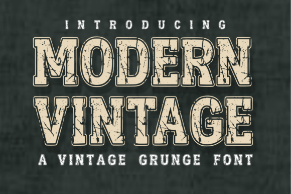 Modern Vintage 5 font preview featuring clean retro serif letterforms