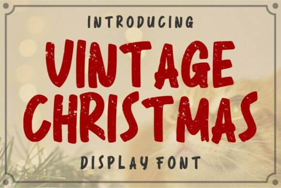 Vintage Christmas 100 font bundle preview with festive retro lettering styles