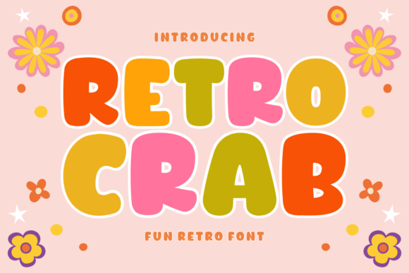 Retro Crab playful retro font preview with wavy chunky letters