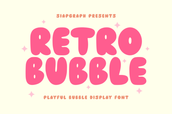 Retro Bubble rounded bubble retro font preview in bold inflated style