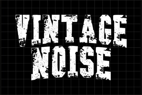 Vintage Noise font preview with grainy textured vintage font style