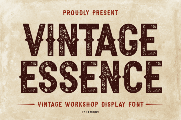 Vintage Essence font preview with retro script vintage fonts aesthetic
