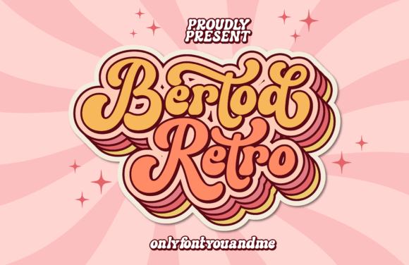 Bertod Retro condensed retro display font preview for branding