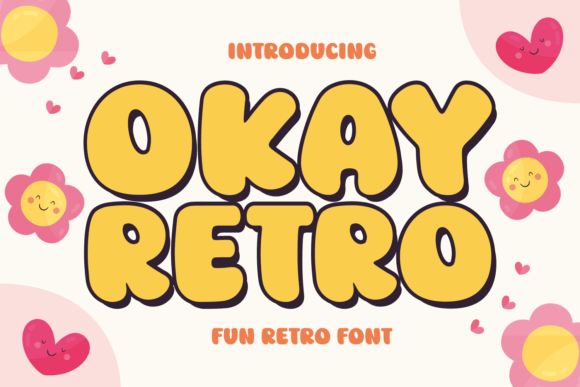 Okay Retro font preview with clean modern-retro display lettering