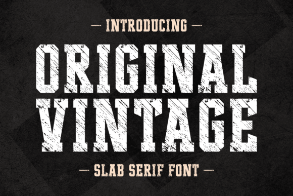 Original Vintage font with classic sign painting style for vintage fonts letters