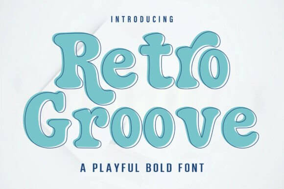 Retro Groove 4 groovy 70s display font preview with swashy curves