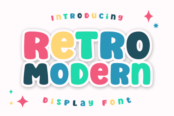 Retro Modern font preview blending vintage shapes with modern clean typography