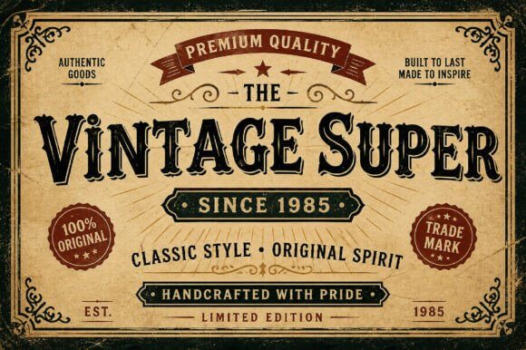 Vintage Super bold retro display font for vintage fonts ideas and posters