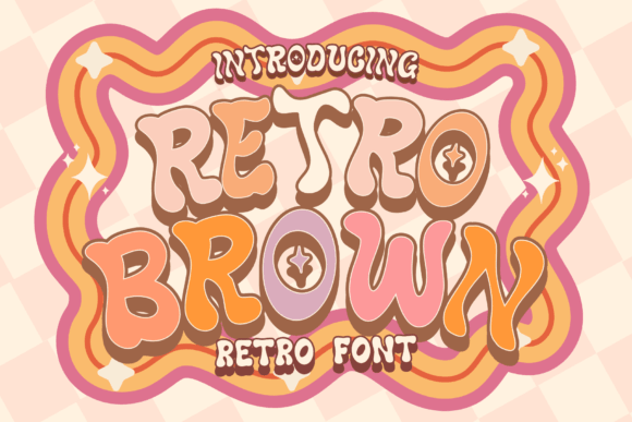 Retro Brown 2 font preview with warm vintage-inspired lettering
