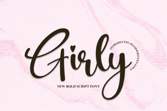 Girly font sample with sweet playful handwriting and decorative curls