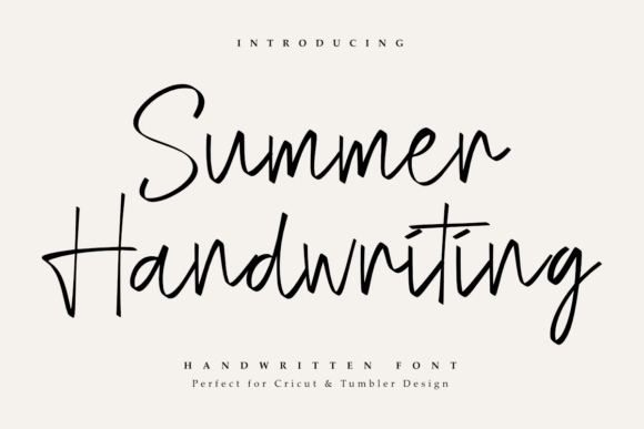 Summer Handwriting font preview for bright seasonal design projects