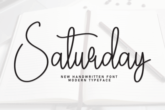 Saturday font preview for easygoing aesthetic headline design