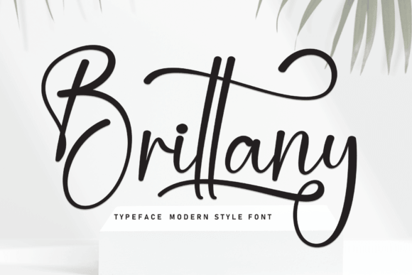 Brittany font preview for polished script branding and stationery