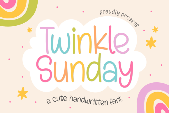 Twinkle Sunday font preview with dreamy cursive handwriting for journals and quotes