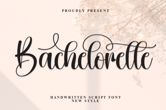 Bachelorette font preview for party invitations and event graphics