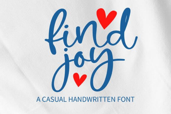 Find Joy handwriting font sample with airy handwritten style and soft curves