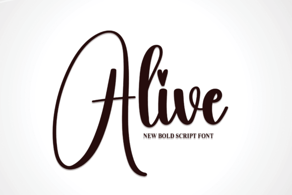 Alive handwriting font preview for casual brush lettering design