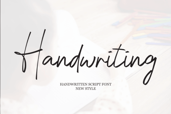 Handwriting font preview showing clean modern script for notes branding and quotes