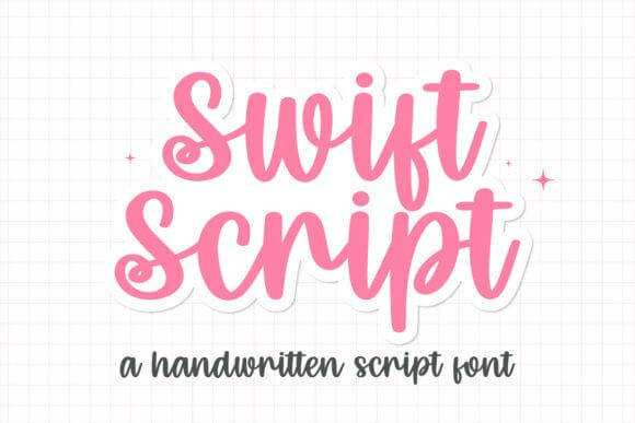 Swift Script font preview with elegant signature-style strokes and smooth ligatures