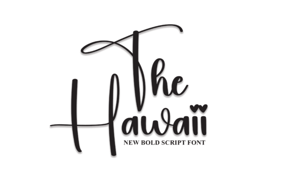 The Hawaii font preview with relaxed brush lettering and tropical handwritten vibe