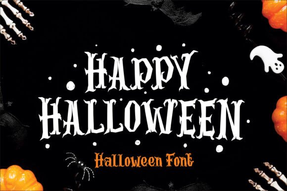 Halloween font with dripping horror style for spooky posters and party designs