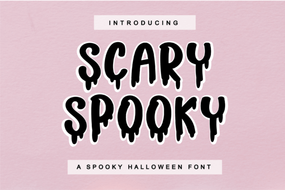Scary Spooky halloween font preview with jagged horror lettering