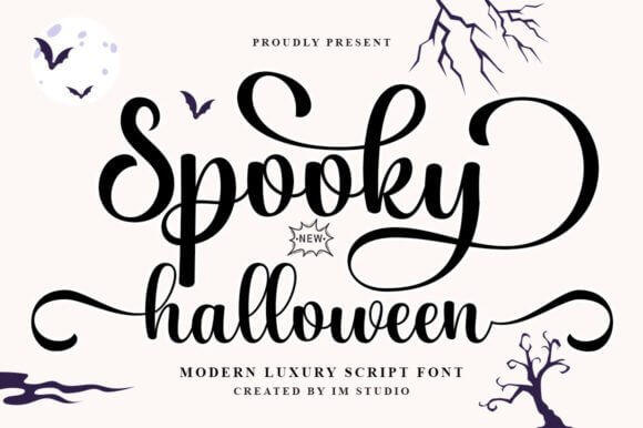 Spooky Halloween font preview for eerie seasonal headlines and party designs